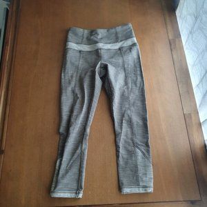 PrAna Ember Capri high rise Capri tights green gray suze XS